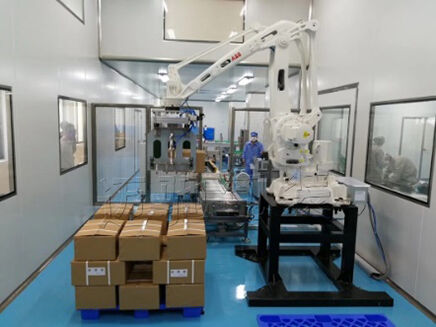 自動(dòng)碼垛機(jī)客戶現(xiàn)場(chǎng)